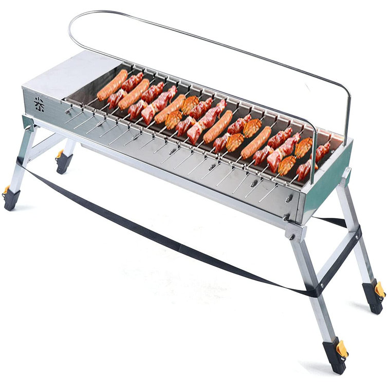 DALELEE Household Stainless Steel Electric USB Rotary Barbecue Machine Kabob Stove For Camping